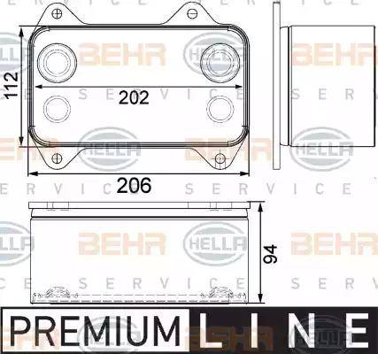 HELLA 8MO 376 733-421 - Eļļas radiators, Motoreļļa ps1.lv