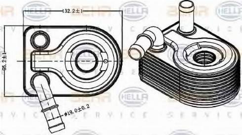 HELLA 8MO 376 729-131 - Eļļas radiators, Motoreļļa ps1.lv