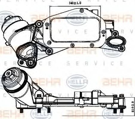 HELLA 8MO 376 729-211 - Eļļas radiators, Motoreļļa ps1.lv