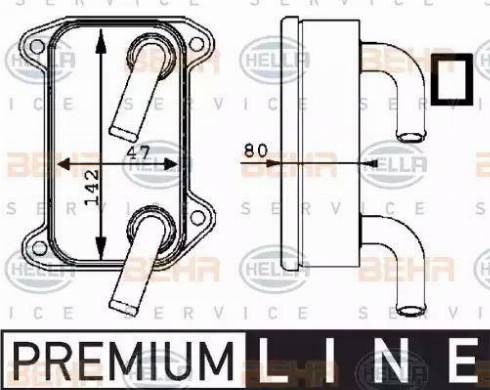 HELLA 8MO 376 726-131 - Eļļas radiators, Motoreļļa ps1.lv