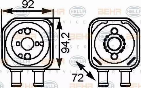 HELLA 8MO 376 778-041 - Eļļas radiators, Motoreļļa ps1.lv