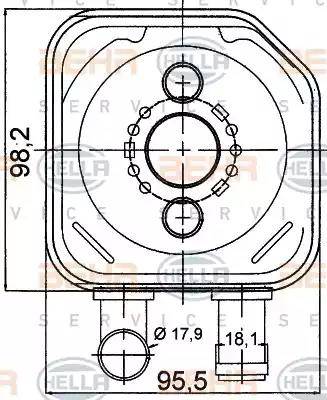 HELLA 8MO 376 778-051 - Eļļas radiators, Motoreļļa ps1.lv