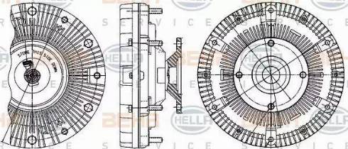 HELLA 8MV 376 906-501 - Sajūgs, Radiatora ventilators ps1.lv