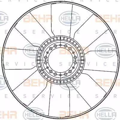 HELLA 8MV 376 907-211 - Ventilatora darba rats, Motora dzesēšanas sistēma ps1.lv