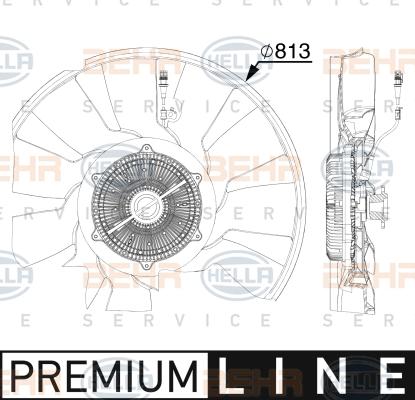 HELLA 8MV 376 911-641 - Ventilators, Motora dzesēšanas sistēma ps1.lv