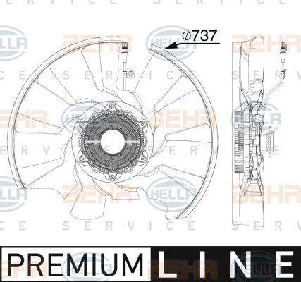 HELLA 8MV 376 911-651 - Ventilators, Motora dzesēšanas sistēma ps1.lv