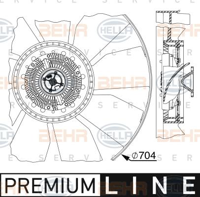 HELLA 8MV 376 911-631 - Ventilators, Motora dzesēšanas sistēma ps1.lv