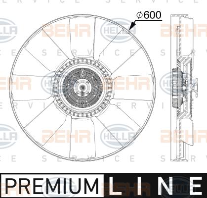 HELLA 8MV 376 911-621 - Ventilators, Motora dzesēšanas sistēma ps1.lv