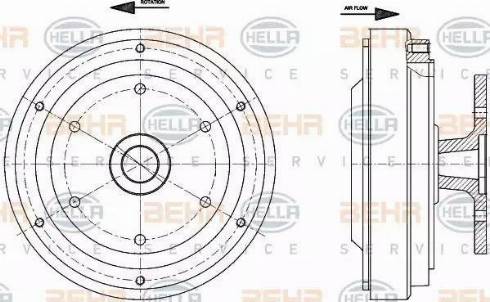 HELLA 8MV 376 791-261 - Sajūgs, Radiatora ventilators ps1.lv