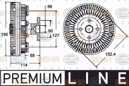 HELLA 8MV 376 758-551 - Sajūgs, Radiatora ventilators ps1.lv