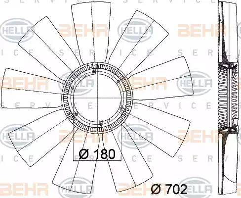 HELLA 8MV 376 757-781 - Ventilatora darba rats, Motora dzesēšanas sistēma ps1.lv