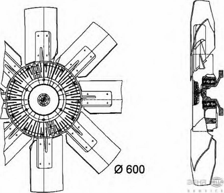 HELLA 8MV 376 728-011 - Ventilators, Motora dzesēšanas sistēma ps1.lv