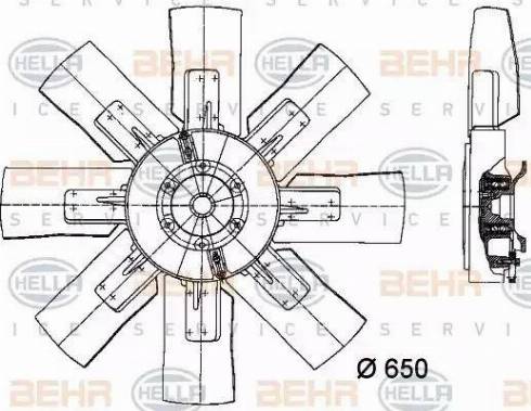 HELLA 8MV 376 728-131 - Ventilators, Motora dzesēšanas sistēma ps1.lv