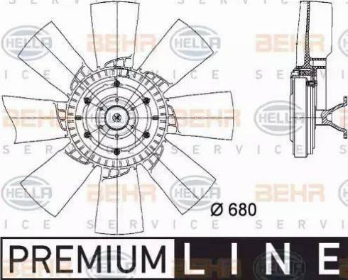 HELLA 8MV 376 728-391 - Ventilators, Motora dzesēšanas sistēma ps1.lv