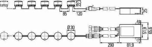 HELLA 2PT 010 458-801 - Dienas gaismas lukturu komplekts ps1.lv