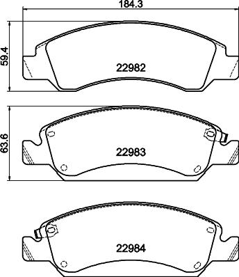 HELLA PAGID 8DB 355 044-881 - Bremžu uzliku kompl., Disku bremzes ps1.lv