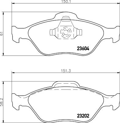 HELLA PAGID 8DB 355 045-431 - Bremžu uzliku kompl., Disku bremzes ps1.lv