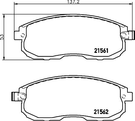 HELLA PAGID 8DB 355 045-091 - Bremžu uzliku kompl., Disku bremzes ps1.lv