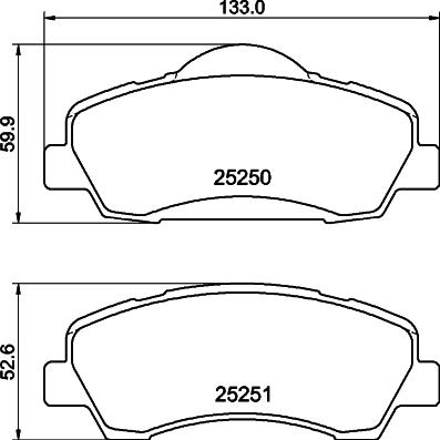 HELLA PAGID 8DB355040561 - Bremžu uzliku kompl., Disku bremzes ps1.lv