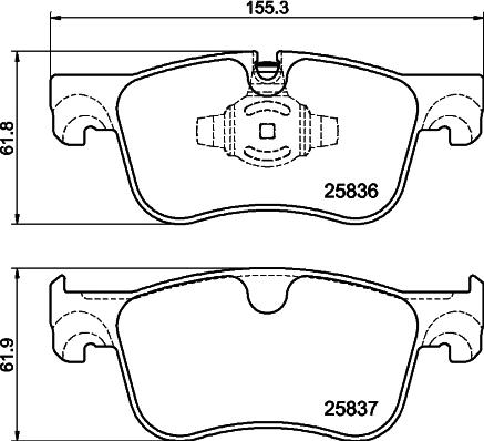 HELLA PAGID 8DB 355 041-091 - Bremžu uzliku kompl., Disku bremzes ps1.lv