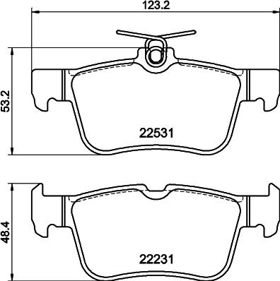 HELLA PAGID 8DB 355 041-071 - Bremžu uzliku kompl., Disku bremzes ps1.lv