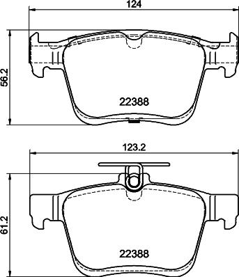 HELLA PAGID 8DB 355 042-651 - Bremžu uzliku kompl., Disku bremzes ps1.lv