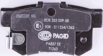 HELLA PAGID 8DB 355 009-581 - Bremžu uzliku kompl., Disku bremzes ps1.lv