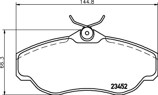 HELLA PAGID 8DB 355 009-531 - Bremžu uzliku kompl., Disku bremzes ps1.lv