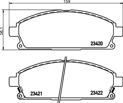 HELLA PAGID 8DB 355 009-661 - Bremžu uzliku kompl., Disku bremzes ps1.lv