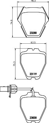 HELLA PAGID 8DB 355 009-031 - Bremžu uzliku kompl., Disku bremzes ps1.lv