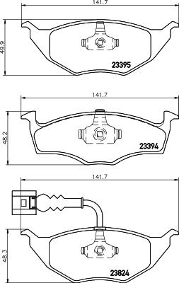 HELLA PAGID 8DB 355 009-021 - Bremžu uzliku kompl., Disku bremzes ps1.lv