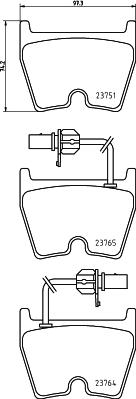 HELLA PAGID 8DB 355 009-191 - Bremžu uzliku kompl., Disku bremzes ps1.lv