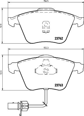 HELLA PAGID 8DB 355 009-141 - Bremžu uzliku kompl., Disku bremzes ps1.lv