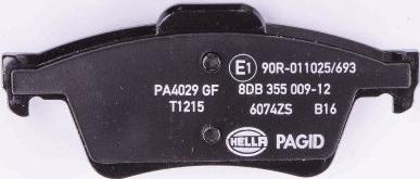 HELLA PAGID 8DB 355 009-121 - Bremžu uzliku kompl., Disku bremzes ps1.lv