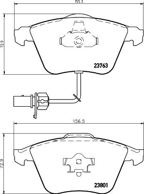 HELLA PAGID 8DB 355 009-201 - Bremžu uzliku kompl., Disku bremzes ps1.lv