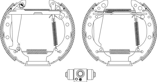 HELLA PAGID 8DB 355 004-981 - Bremžu loku komplekts ps1.lv