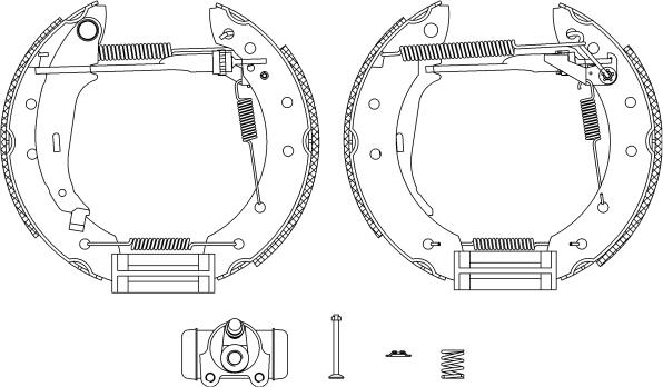 HELLA PAGID 8DB 355 004-431 - Bremžu loku komplekts ps1.lv