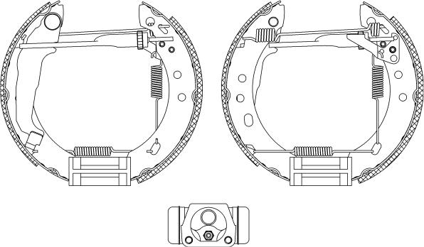 HELLA PAGID 8DB 355 004-571 - Bremžu loku komplekts ps1.lv