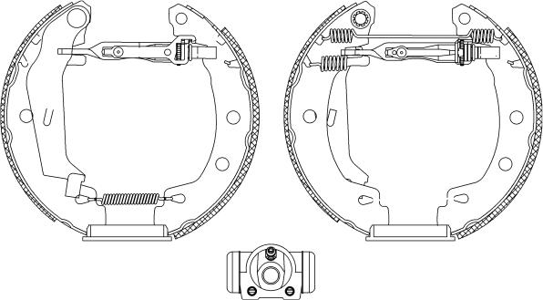 HELLA PAGID 8DB 355 004-691 - Bremžu loku komplekts ps1.lv