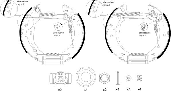 HELLA PAGID 8DB 355 004-661 - Bremžu loku komplekts ps1.lv