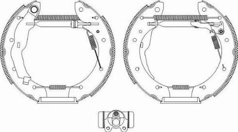 HELLA PAGID 8DB 355 004-621 - Bremžu loku komplekts ps1.lv