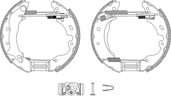 HELLA PAGID 8DB 355 004-091 - Bremžu loku komplekts ps1.lv