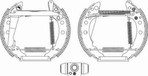 HELLA PAGID 8DB 355 004-001 - Bremžu loku komplekts ps1.lv