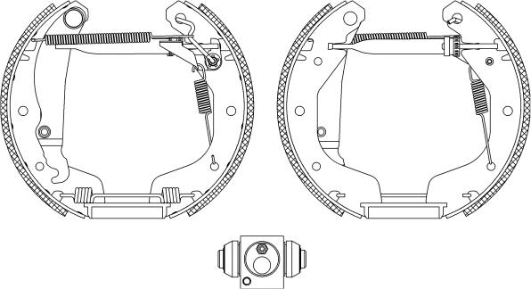 HELLA PAGID 8DB 355 004-191 - Bremžu loku komplekts ps1.lv