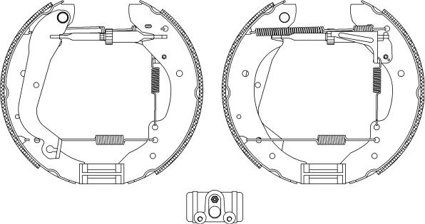 HELLA PAGID 8DB 355 004-171 - Bremžu loku komplekts ps1.lv