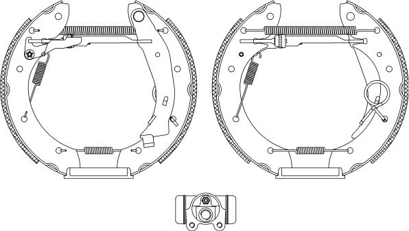 HELLA PAGID 8DB 355 004-351 - Bremžu loku komplekts ps1.lv