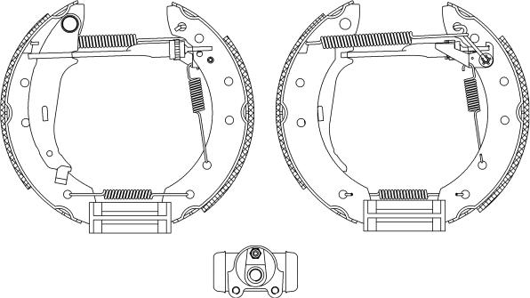 HELLA PAGID 8DB 355 004-291 - Bremžu loku komplekts ps1.lv