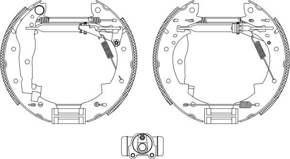 HELLA PAGID 8DB 355 004-251 - Bremžu loku komplekts ps1.lv