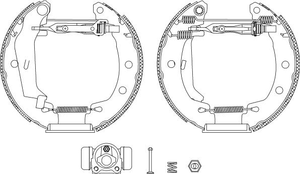 HELLA PAGID 8DB 355 004-261 - Bremžu loku komplekts ps1.lv