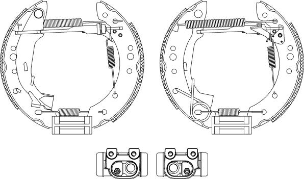 HELLA PAGID 8DB 355 004-731 - Bremžu loku komplekts ps1.lv